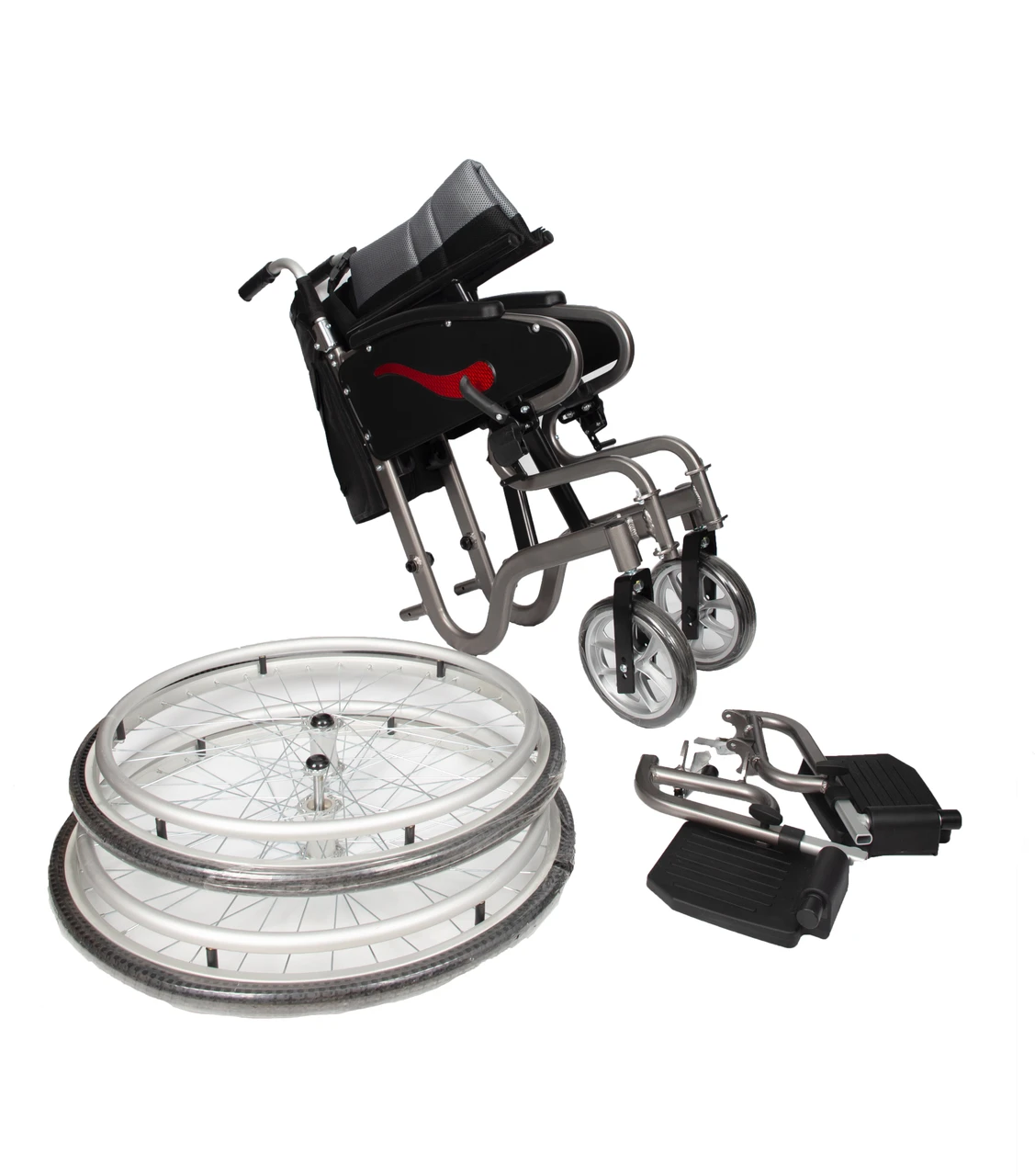 Lightweight Folding Self Propelled Wheelchair Aluminium
