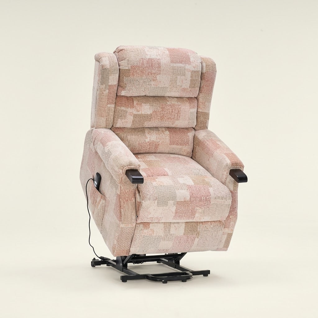 Taylor Dual Motor Rise & Recline Power Chair Fabric Brown
