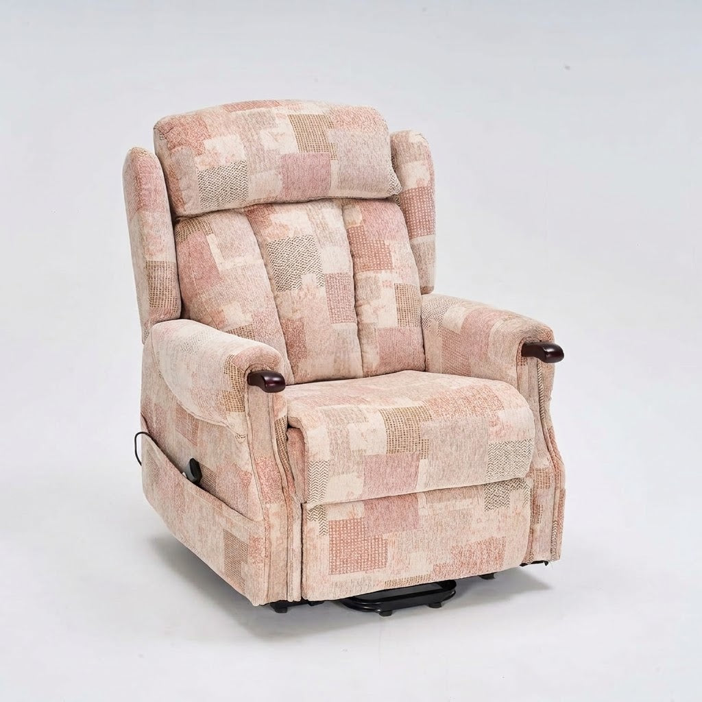 Taylor Dual Motor Rise & Recline Power Chair Fabric Brown