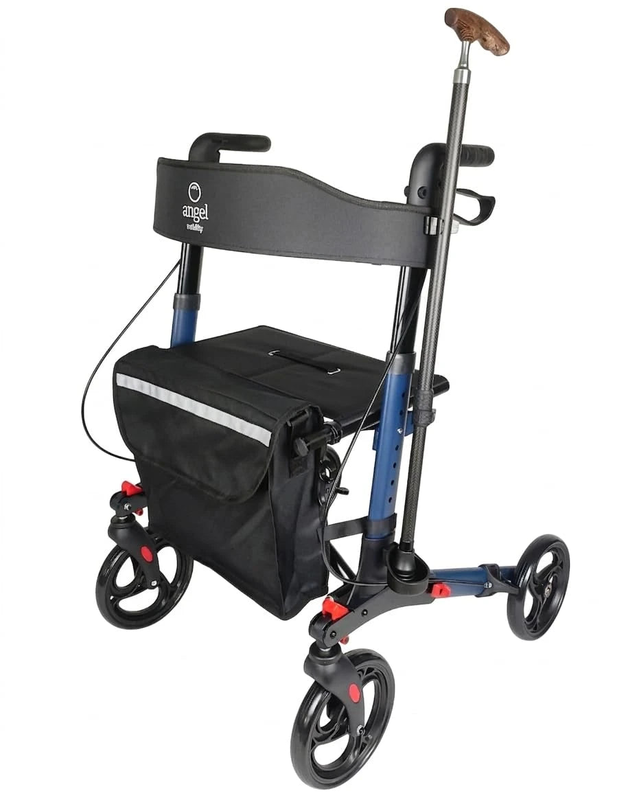Angel Mobility Lightweight Folding Mobility Rollator Walking Frame Zimmer 4 Wheels with Seat AMR008