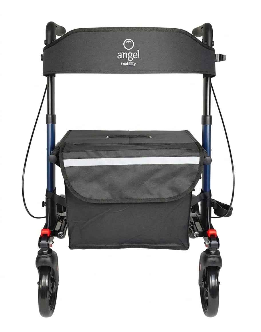 Angel Mobility Lightweight Folding Mobility Rollator Walking Frame Zimmer 4 Wheels with Seat AMR008