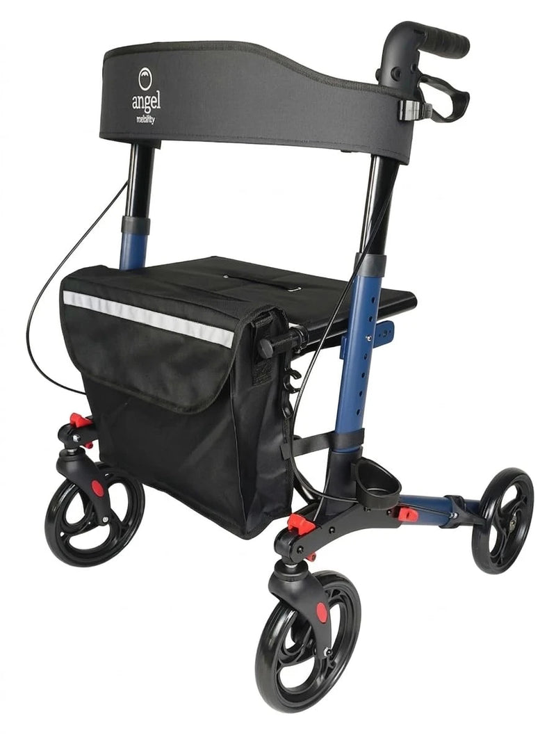 Angel Mobility Lightweight Folding Mobility Rollator Walking Frame Zimmer 4 Wheels with Seat AMR008