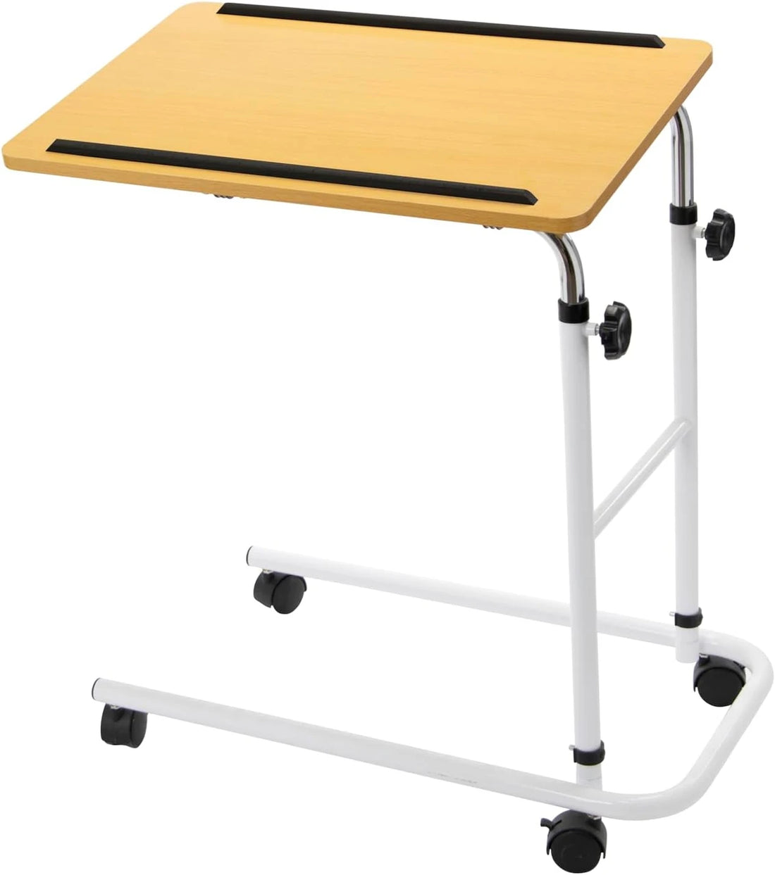 Overbed Table with Wheels Height Adjustable and Lightweight Over Bed Chair