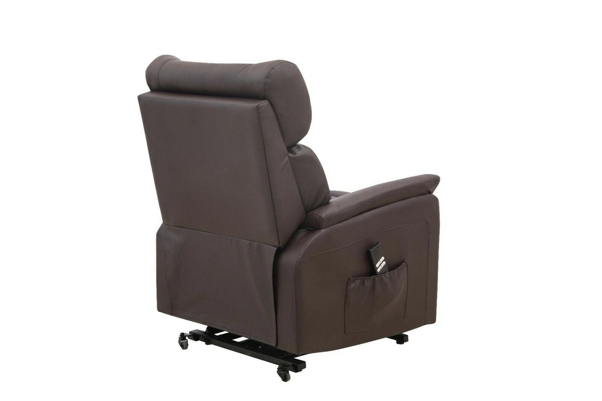 Dual Motor Rise and Recline Chair Brown