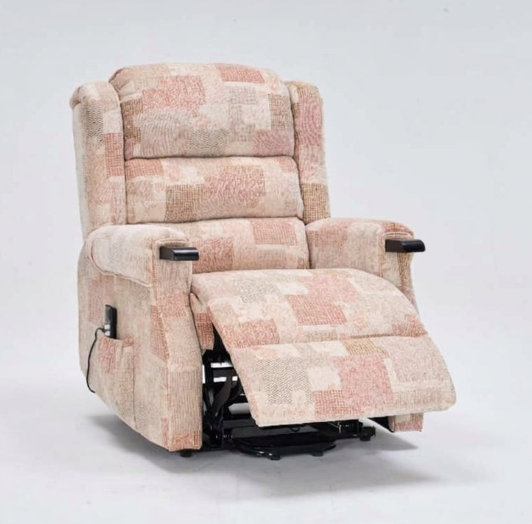 Taylor Dual Motor Rise & Recline Power Chair Fabric Brown