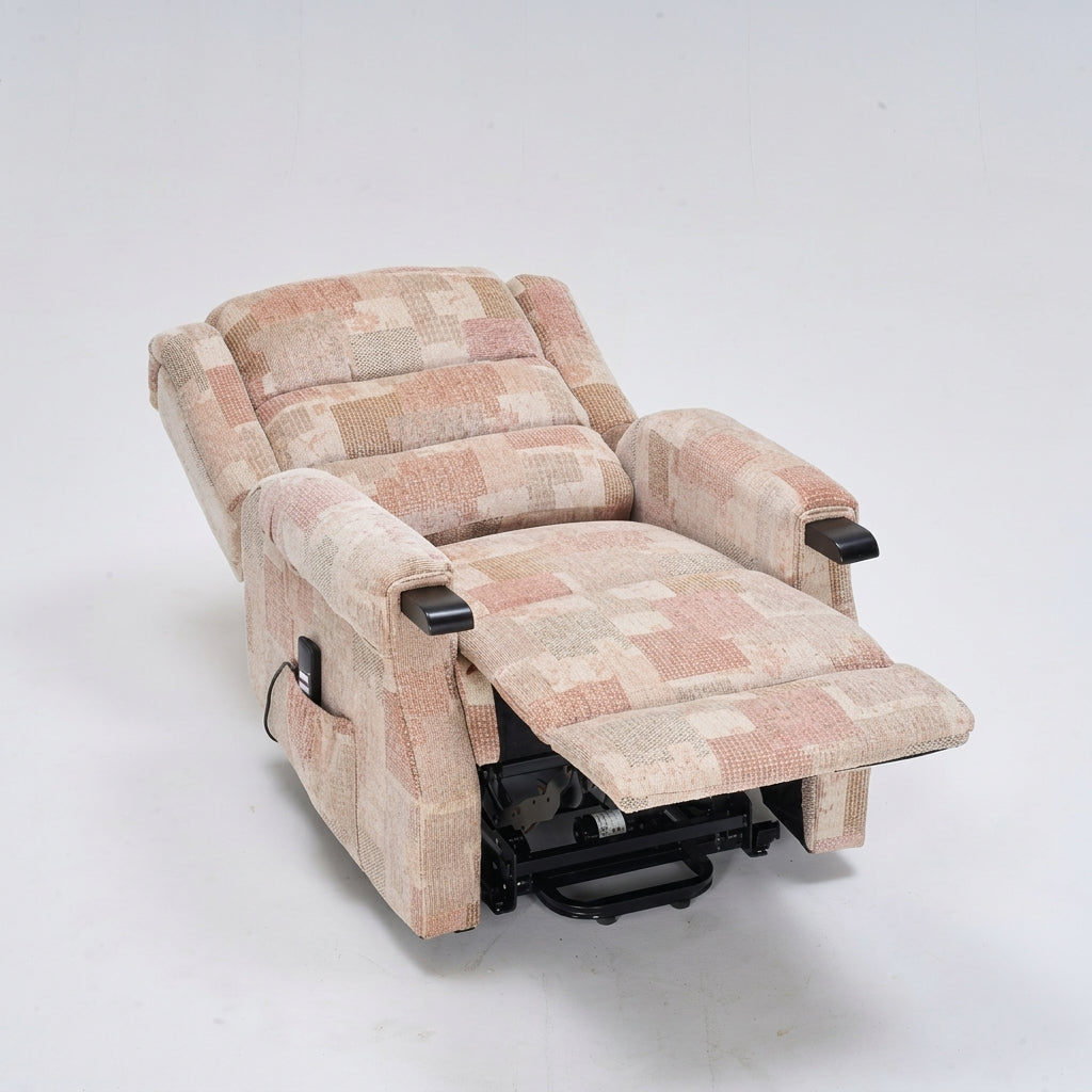 Taylor Dual Motor Rise & Recline Power Chair Fabric Brown