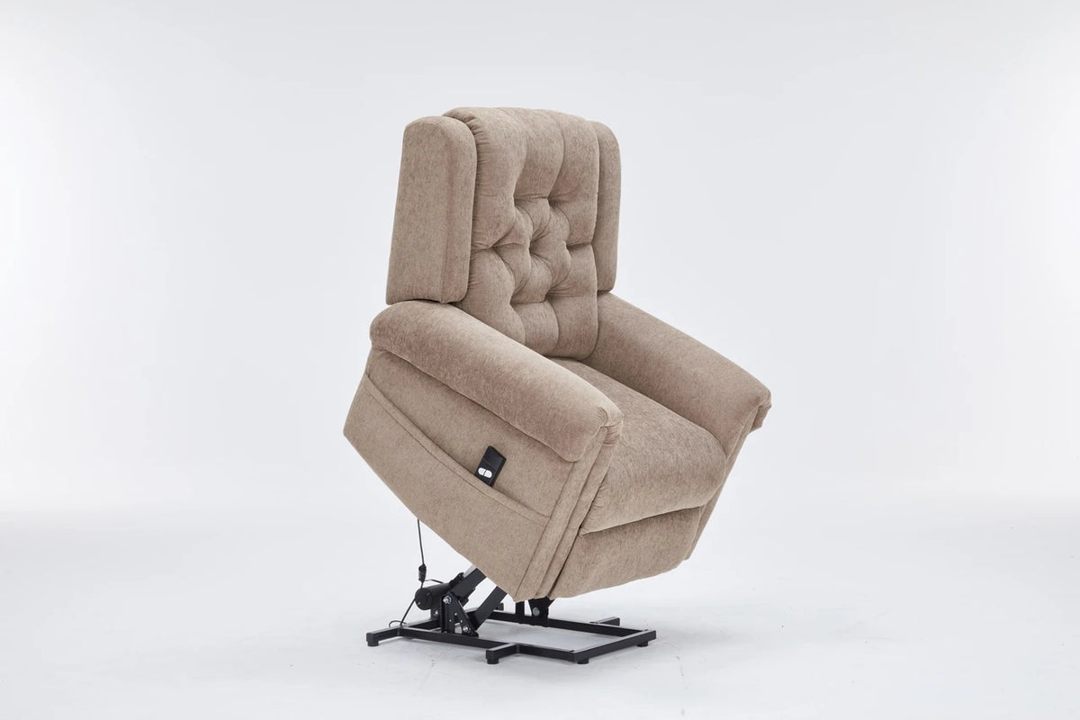 Gina Coco Fabric Electric Rise and Recline Armchair Chair
