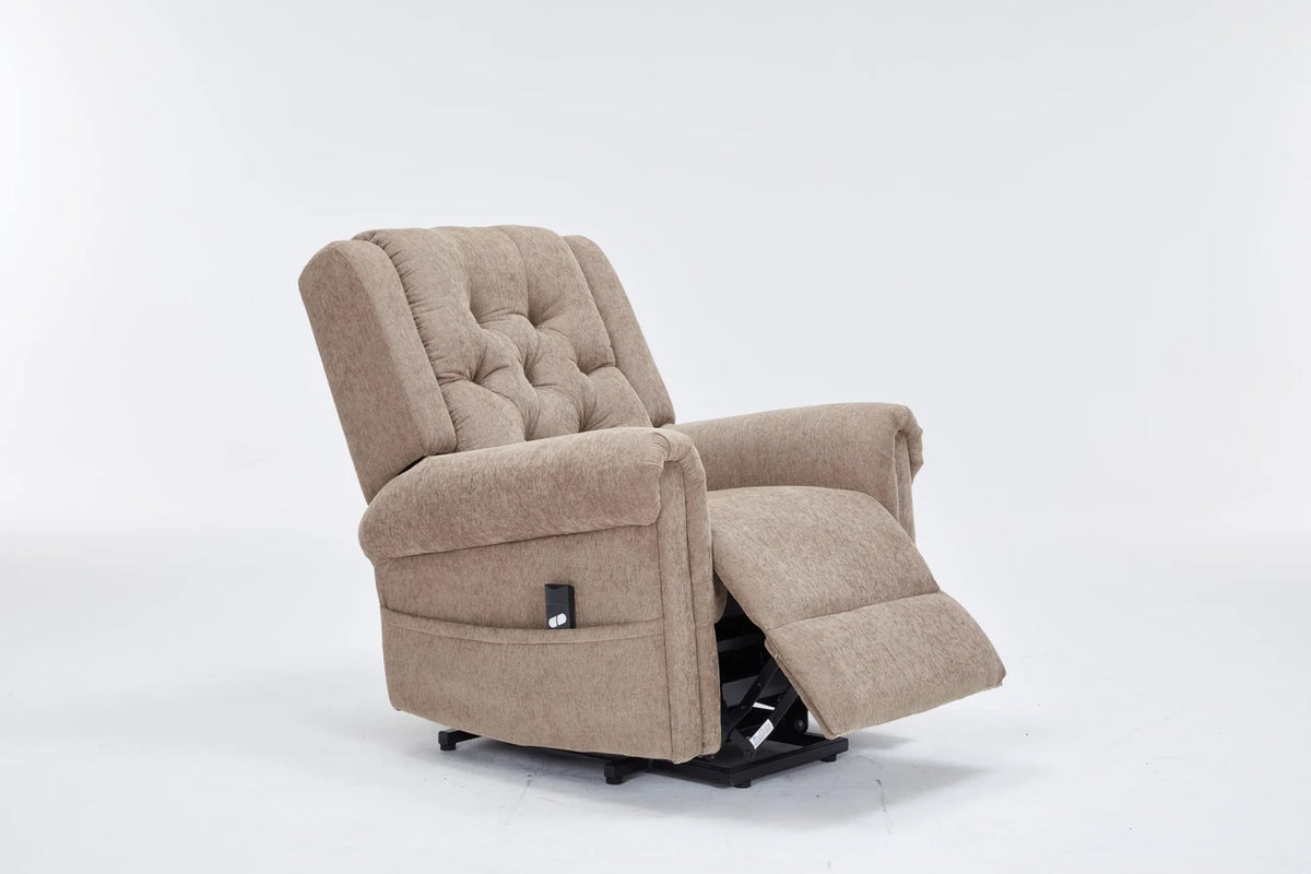 Gina Coco Fabric Electric Rise and Recline Armchair Chair