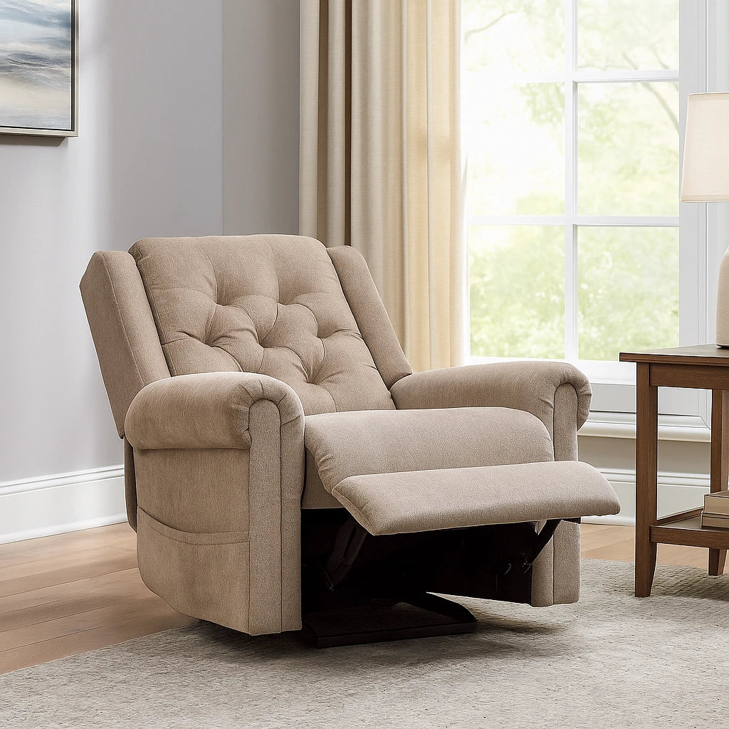 Gina Coco Fabric Electric Rise and Recline Armchair Chair