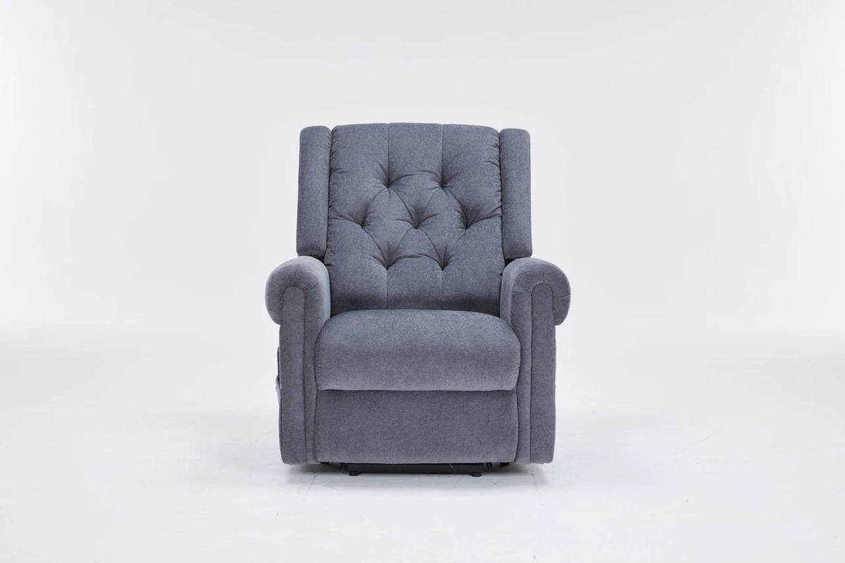 Gina Grey Fabric Electric Rise and Recline lift Armchair