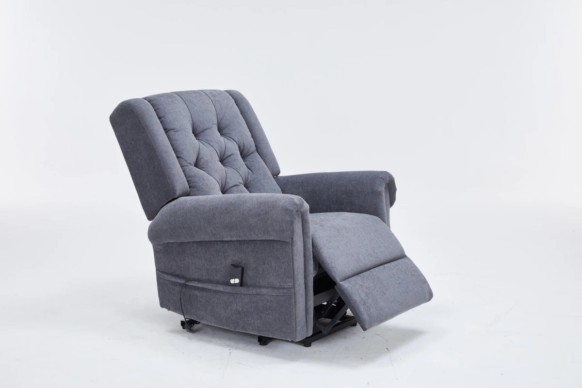 Gina Grey Fabric Electric Rise and Recline lift Armchair