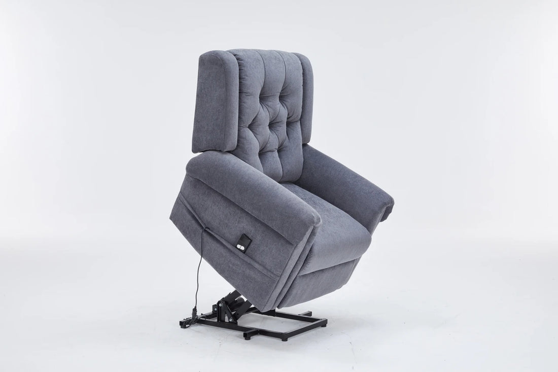 Gina Grey Fabric Electric Rise and Recline lift Armchair