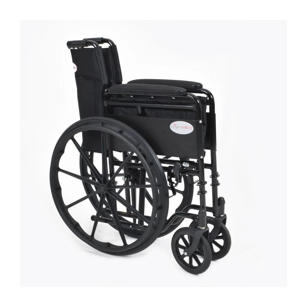 Folding Steel Self Propel Wheelchair With Detachable Foot Rests