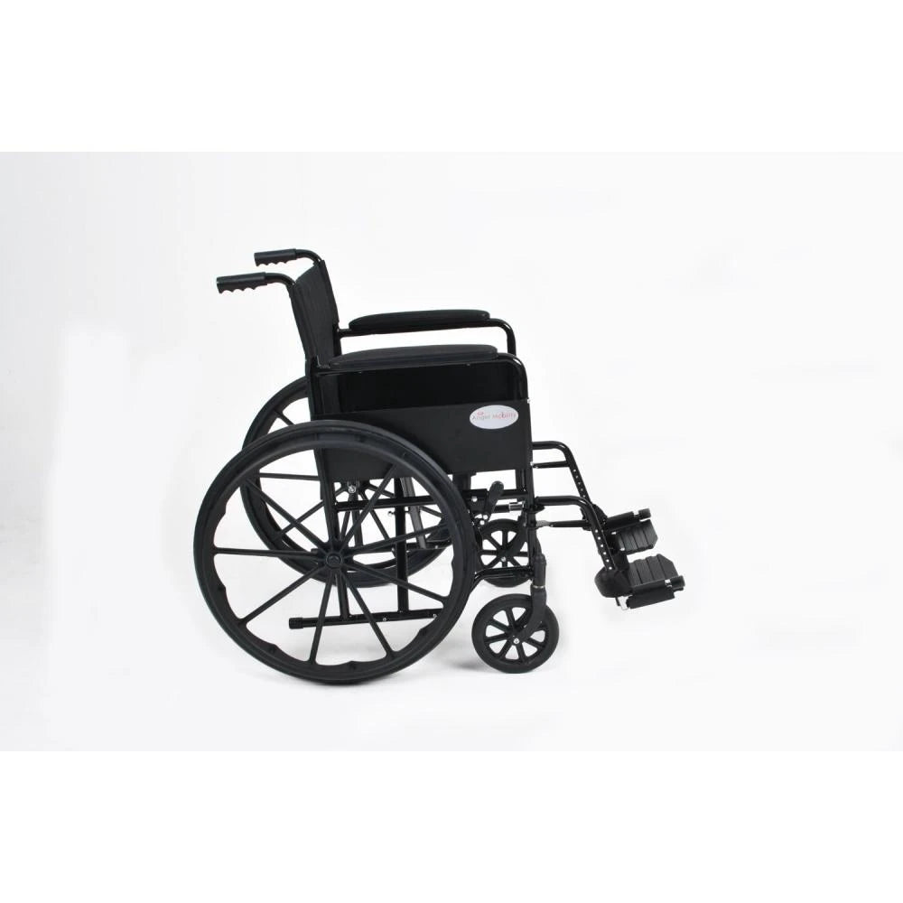 Folding Steel Self Propel Wheelchair With Detachable Foot Rests