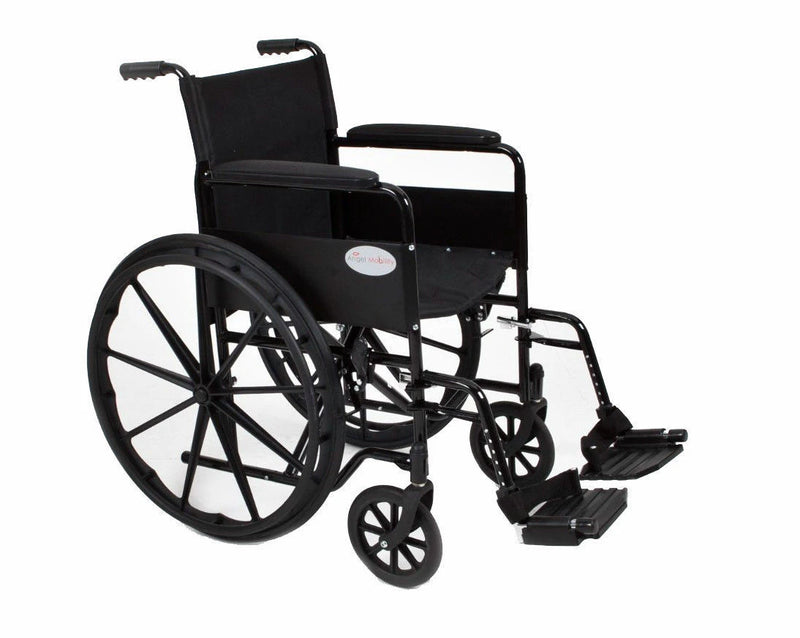 Folding Steel Self Propel Wheelchair With Detachable Foot Rests