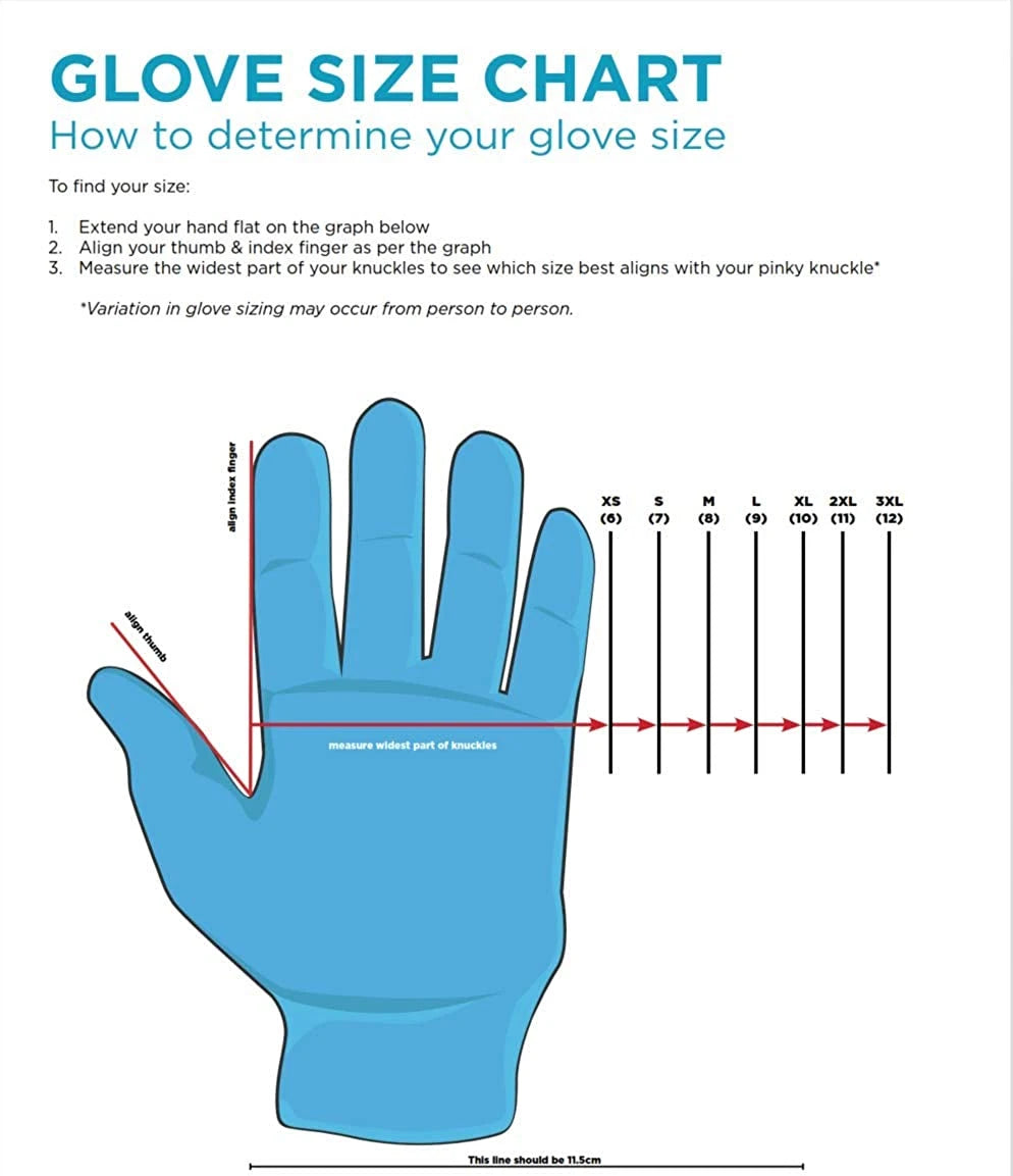 Disposable Medium Blue Vinyl Powder Free Gloves Box of 1000