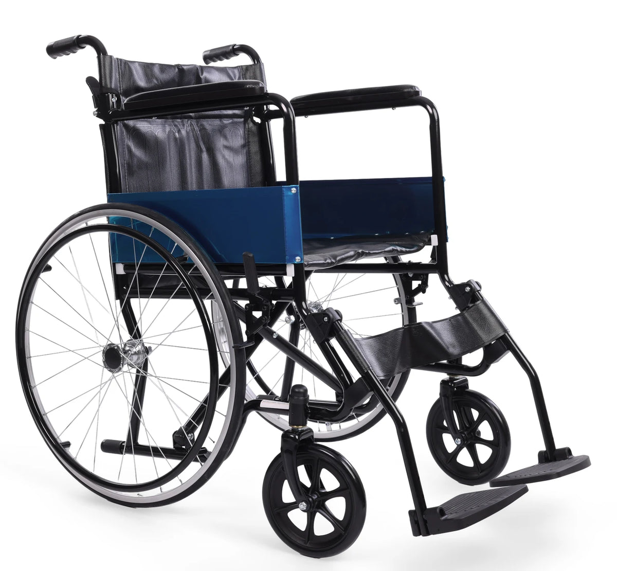 Self Propel Compact Folding Wheelchair with Fold Down Handles