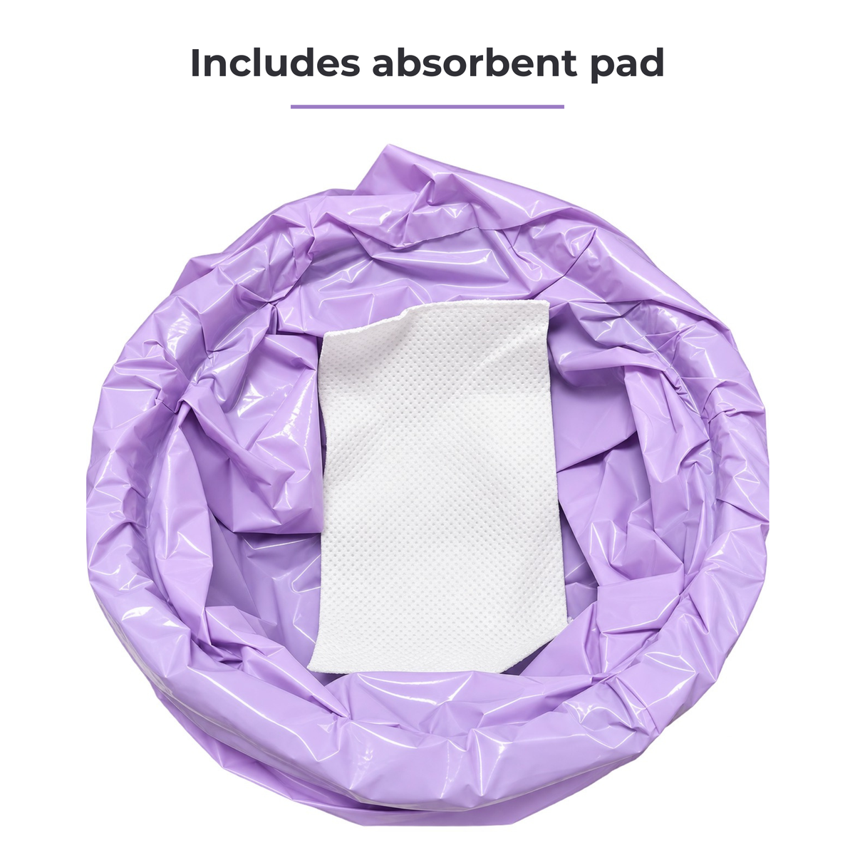 Angel Mobility Lavender Scented Commode Liners, Disposable Commode Bags with Absorbent Pad, Odour Control, Leak Resistant, Pack of 50