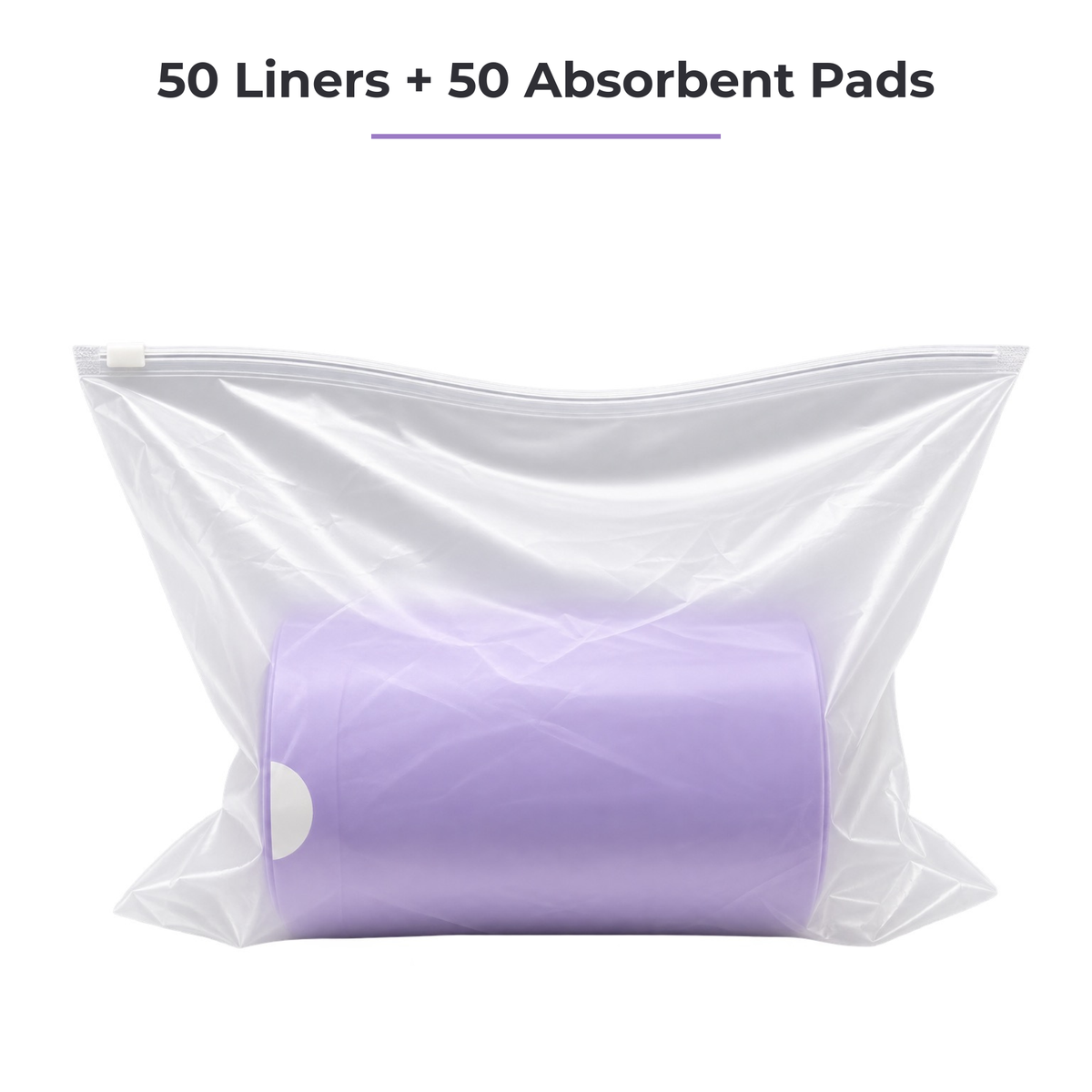 Angel Mobility Lavender Scented Commode Liners, Disposable Commode Bags with Absorbent Pad, Odour Control, Leak Resistant, Pack of 50