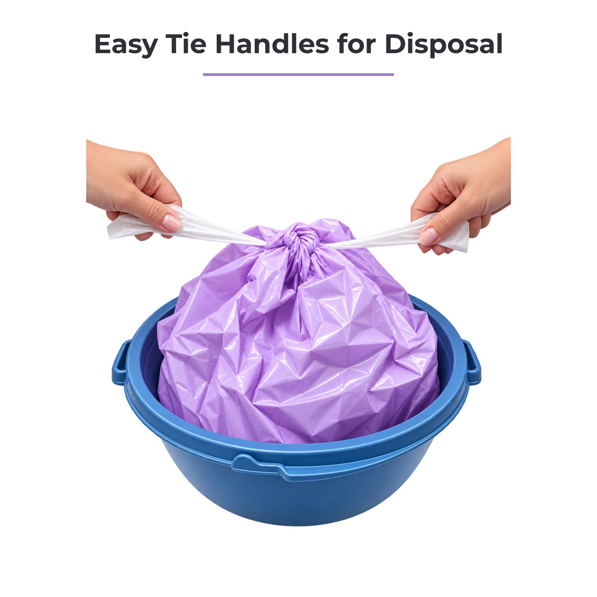 Angel Mobility Lavender Scented Commode Liners, Disposable Commode Bags with Absorbent Pad, Odour Control, Leak Resistant, Pack of 50