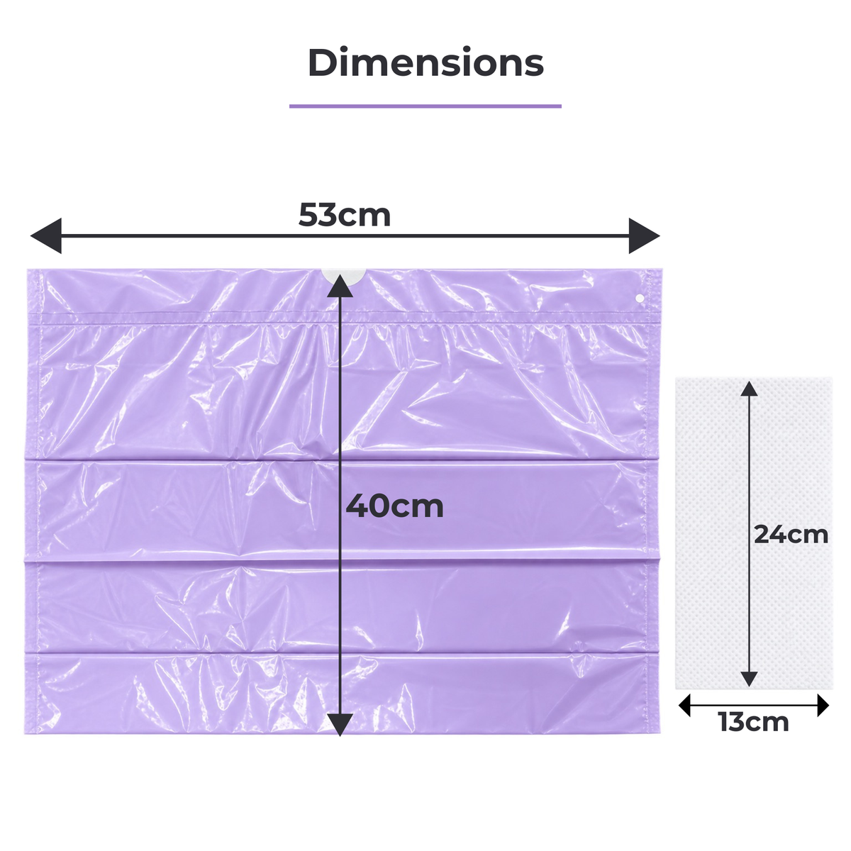 Angel Mobility Lavender Scented Commode Liners, Disposable Commode Bags with Absorbent Pad, Odour Control, Leak Resistant, Pack of 50