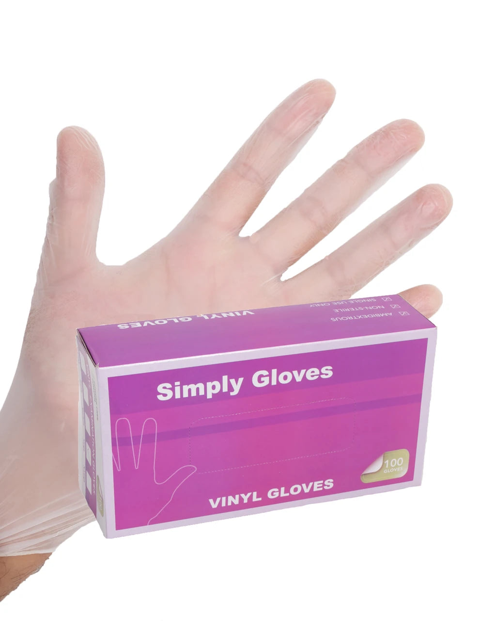 Simply Gloves Disposable Vinyl Medium Clear Powder Free 1000