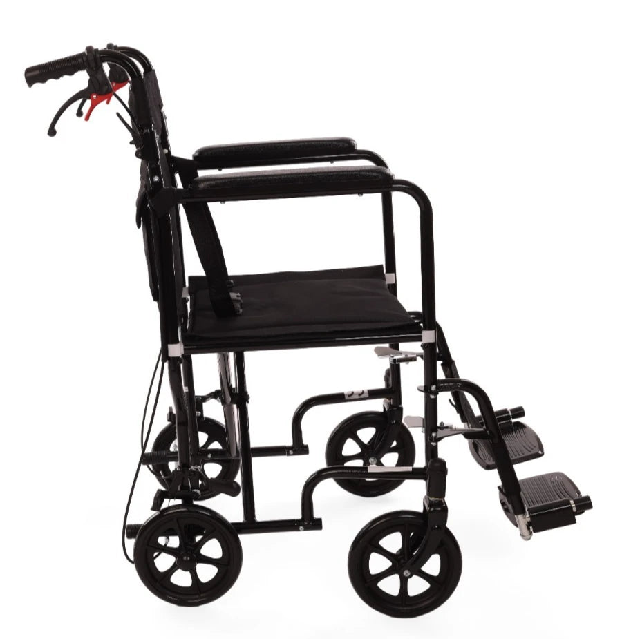 Ultra-Lightweight Folding Transit Wheelchair (10kg) with Attendant Brakes