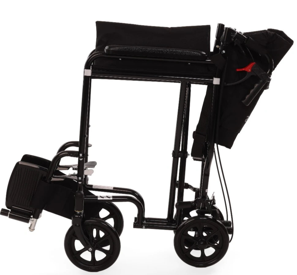 Ultra-Lightweight Folding Transit Wheelchair (10kg) with Attendant Brakes