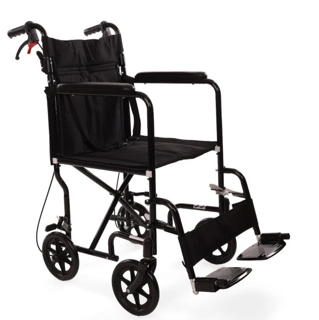 Ultra-Lightweight Folding Transit Wheelchair (10kg) with Attendant Brakes